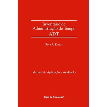 ADT - Inventário de administração de tempo - Manual