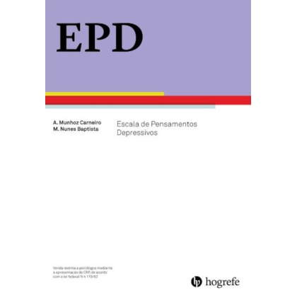 EPD - Manual - Escala de Pensamentos Depressivos