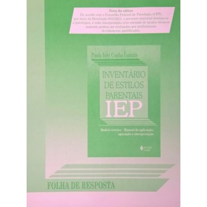 IEP – Folha de Respostas