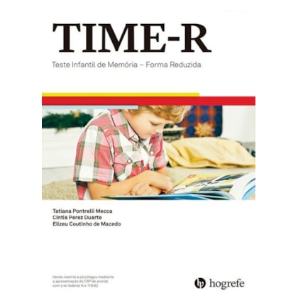 TIME-R (Kit Completo) - Teste Infantil de Memória (Escala Reduzida)