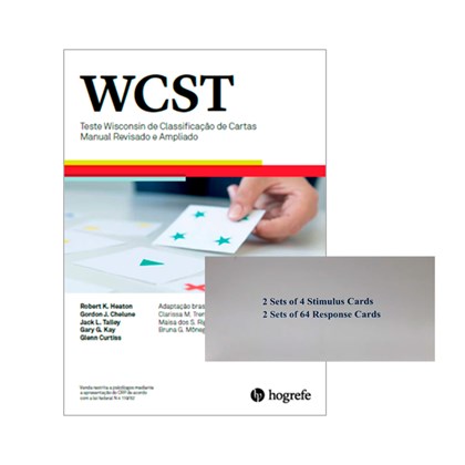 WCST - Teste Wisconsin de Classificação de Cartas - Kit COM CARTAS